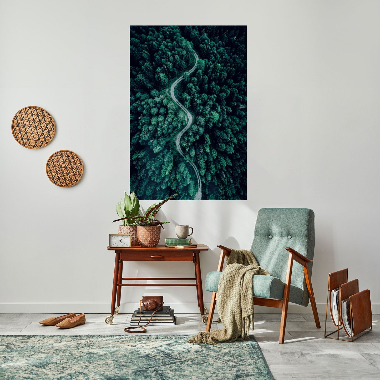 Poster verticale staccabile e attaccabile "VIA SERPENTINA FORESTATA"