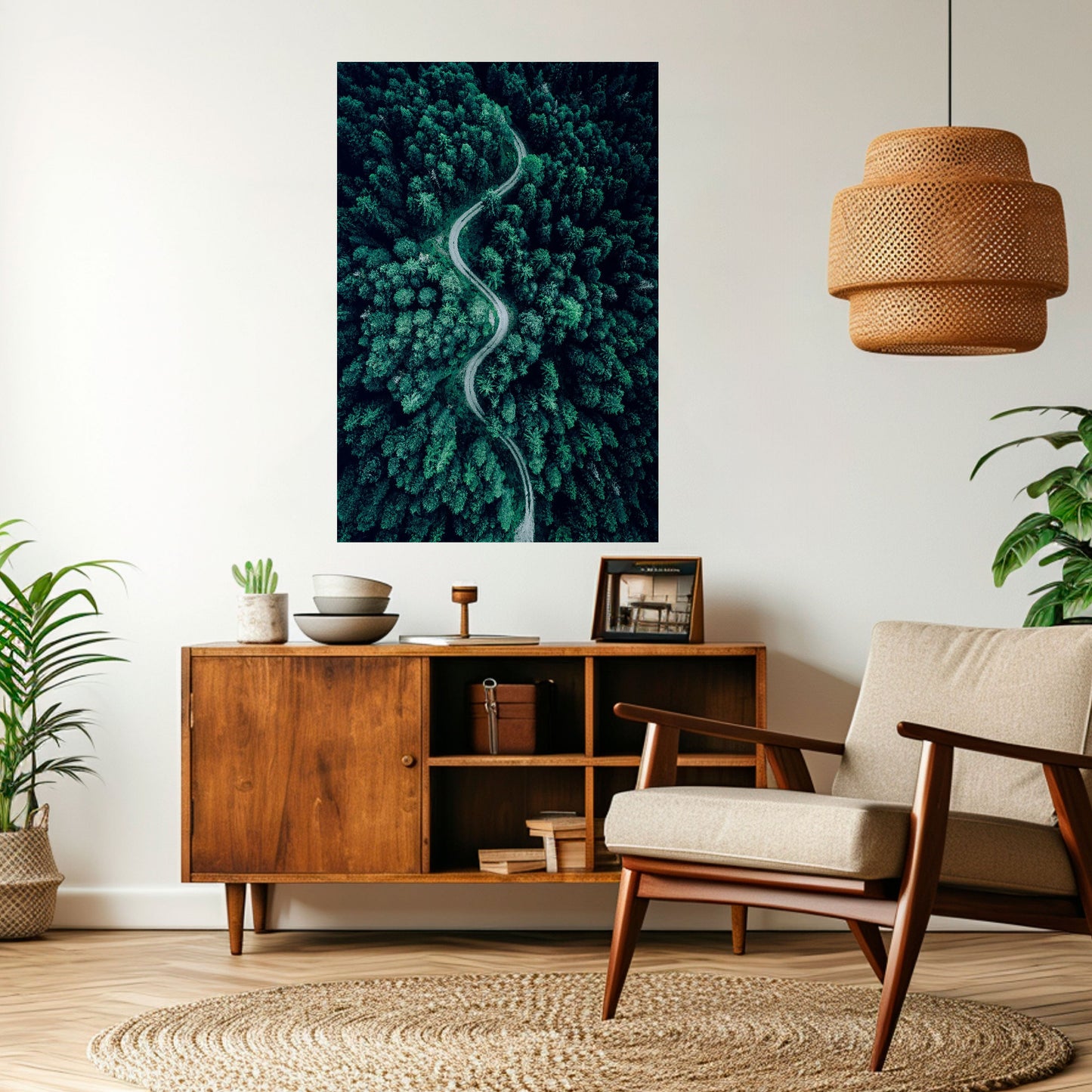 Poster verticale staccabile e attaccabile "VIA SERPENTINA FORESTATA"