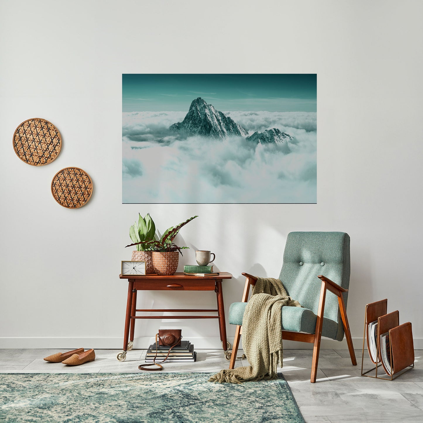 Poster orizzontale staccabile e attaccabile CLOUD-KISSED PEAK