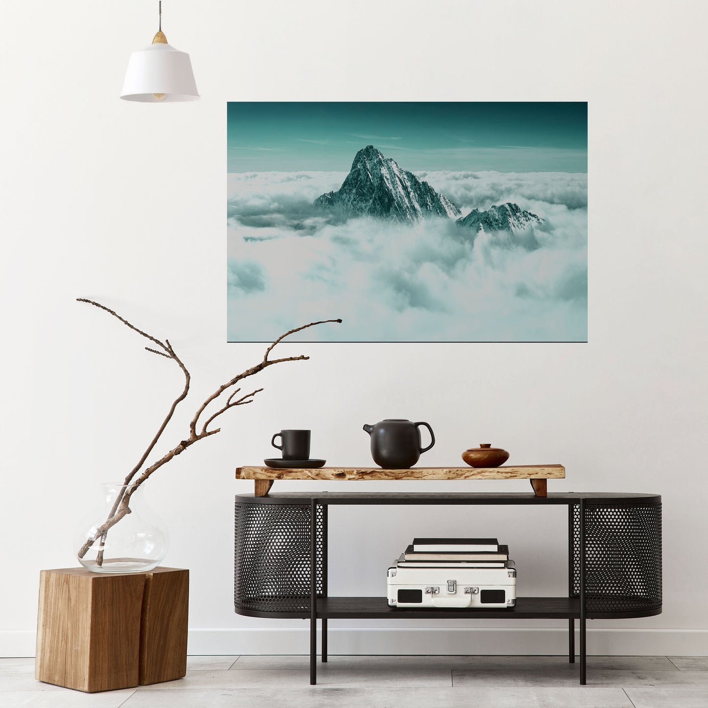 Poster orizzontale staccabile e attaccabile CLOUD-KISSED PEAK
