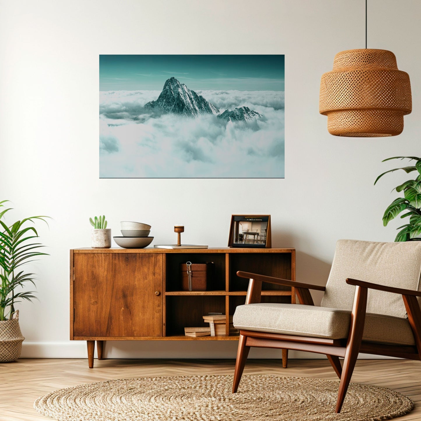 Poster orizzontale staccabile e attaccabile CLOUD-KISSED PEAK