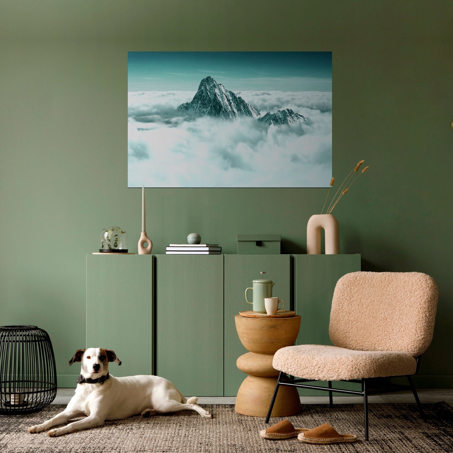 Poster orizzontale staccabile e attaccabile CLOUD-KISSED PEAK