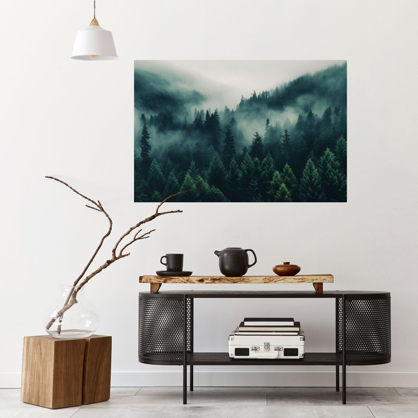 Poster orizzontale staccabile e attaccabile SUSSURRI DELLA FORESTA MISTICA