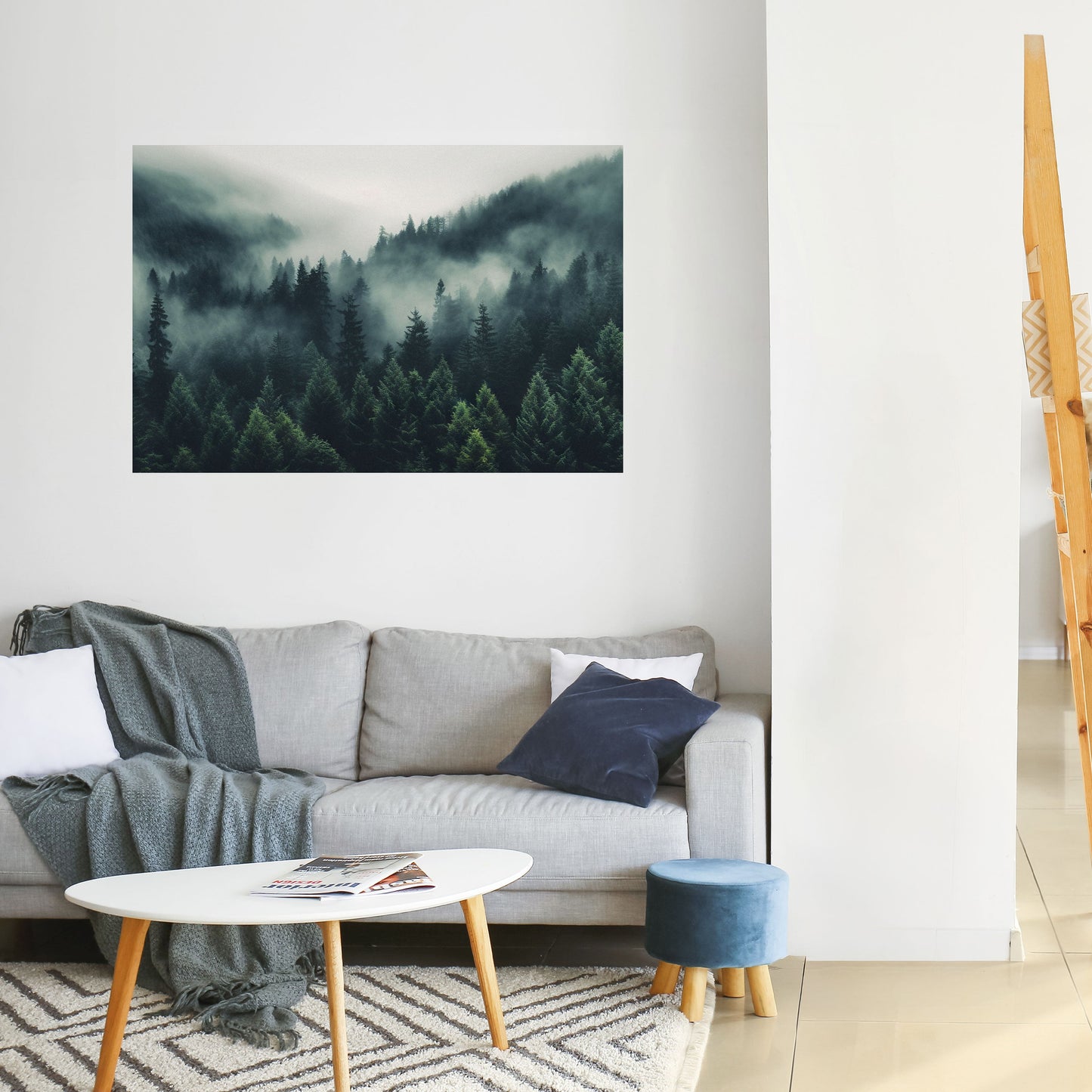 Poster orizzontale staccabile e attaccabile SUSSURRI DELLA FORESTA MISTICA