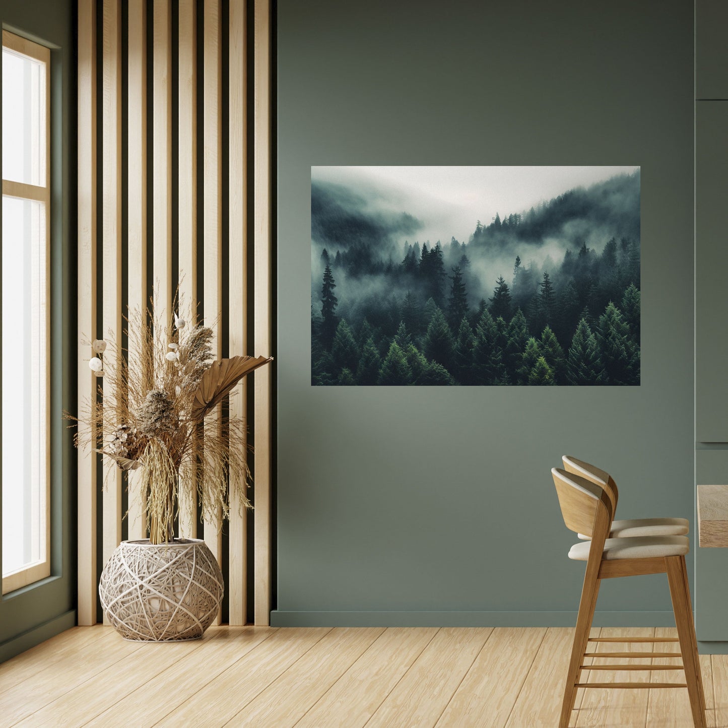 Poster orizzontale staccabile e attaccabile SUSSURRI DELLA FORESTA MISTICA