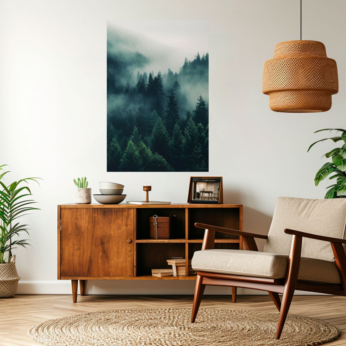 Poster verticale staccabile e attaccabile SUSSURRI DELLA FORESTA MISTICA