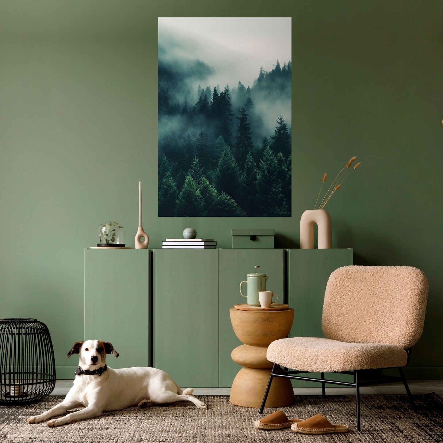 Poster verticale staccabile e attaccabile SUSSURRI DELLA FORESTA MISTICA