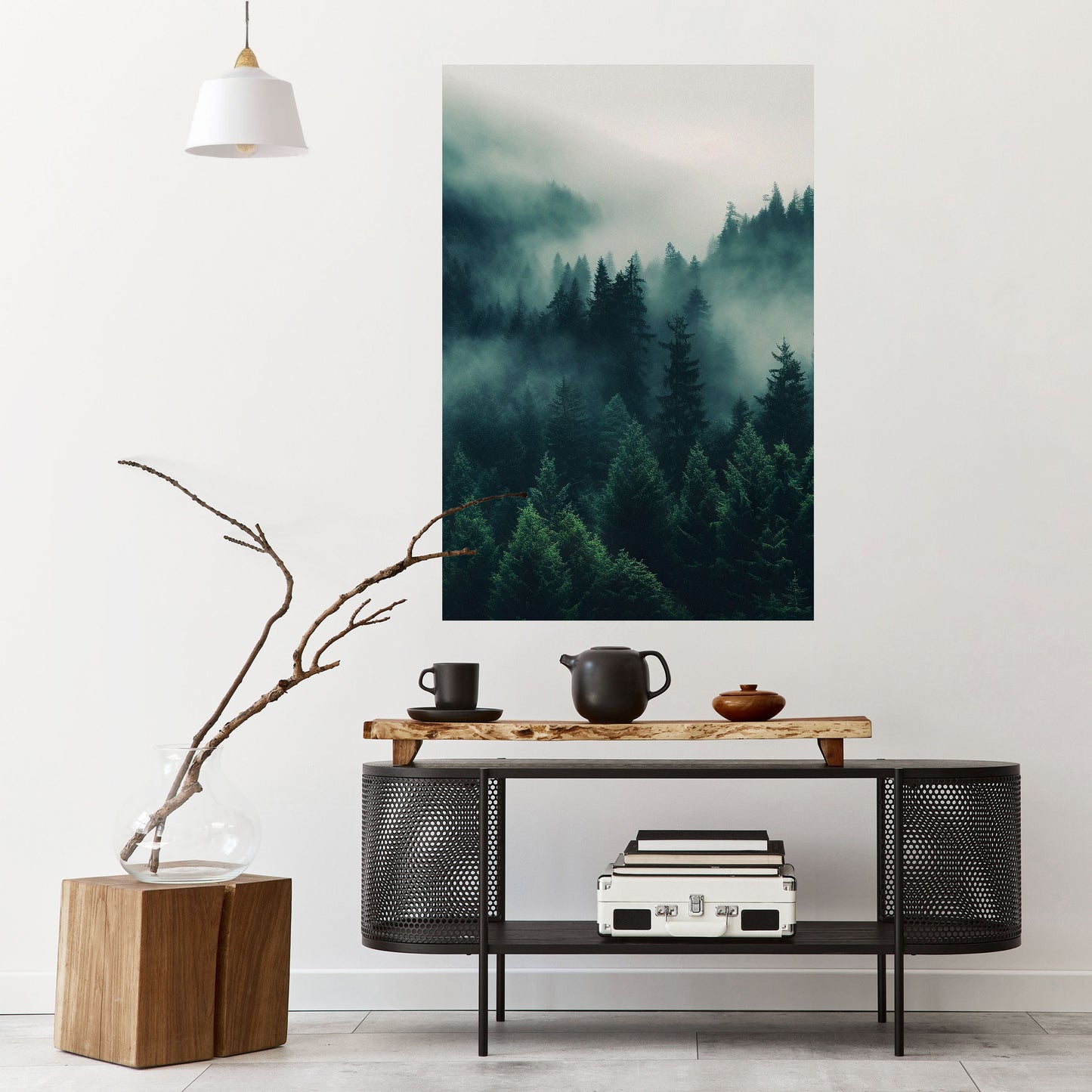 Poster verticale staccabile e attaccabile SUSSURRI DELLA FORESTA MISTICA