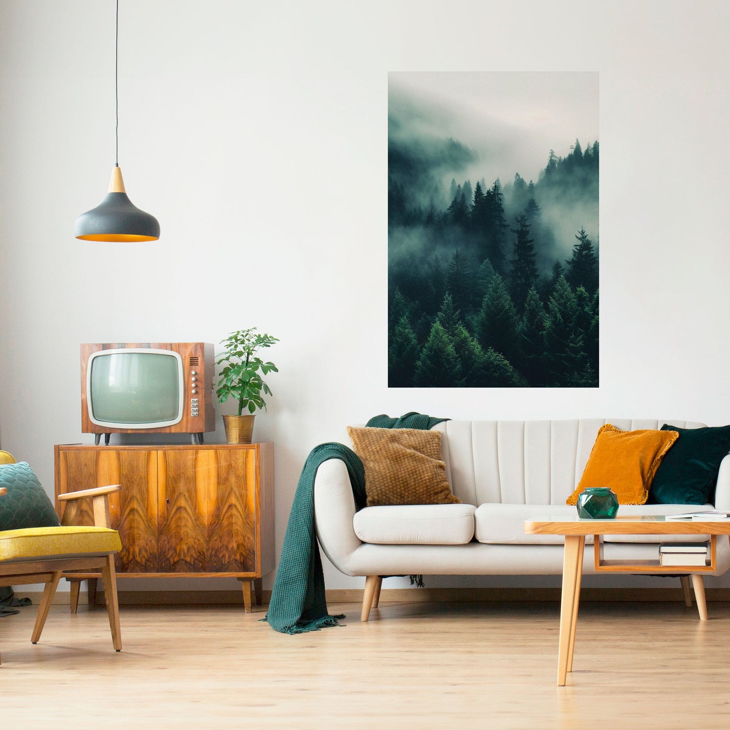 Poster verticale staccabile e attaccabile SUSSURRI DELLA FORESTA MISTICA