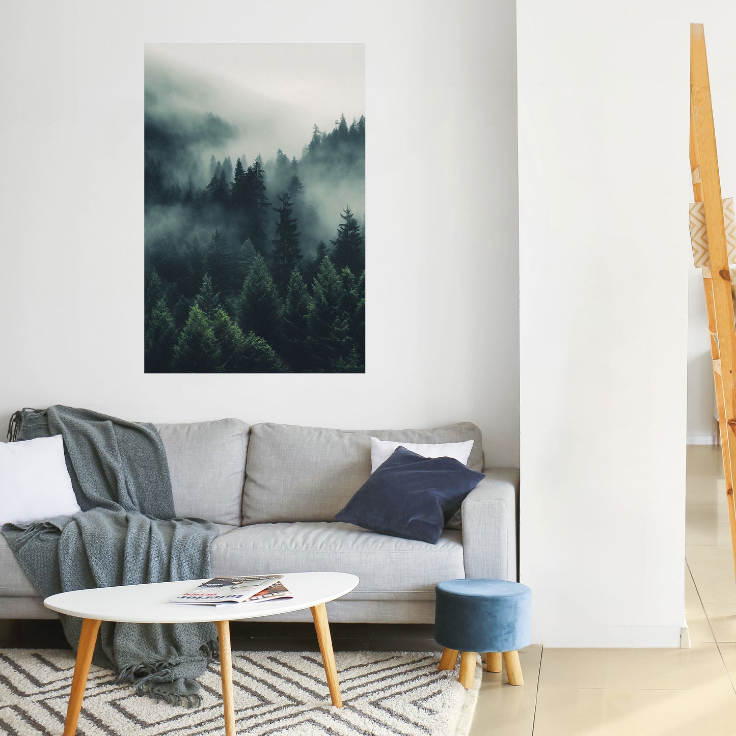 Poster verticale staccabile e attaccabile SUSSURRI DELLA FORESTA MISTICA