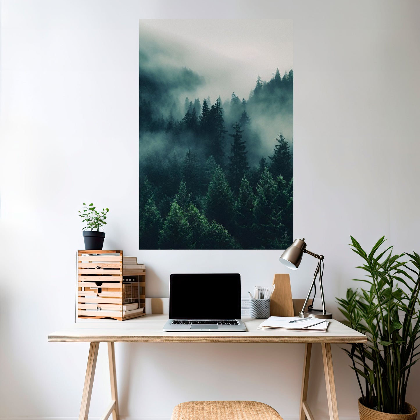 Poster verticale staccabile e attaccabile SUSSURRI DELLA FORESTA MISTICA