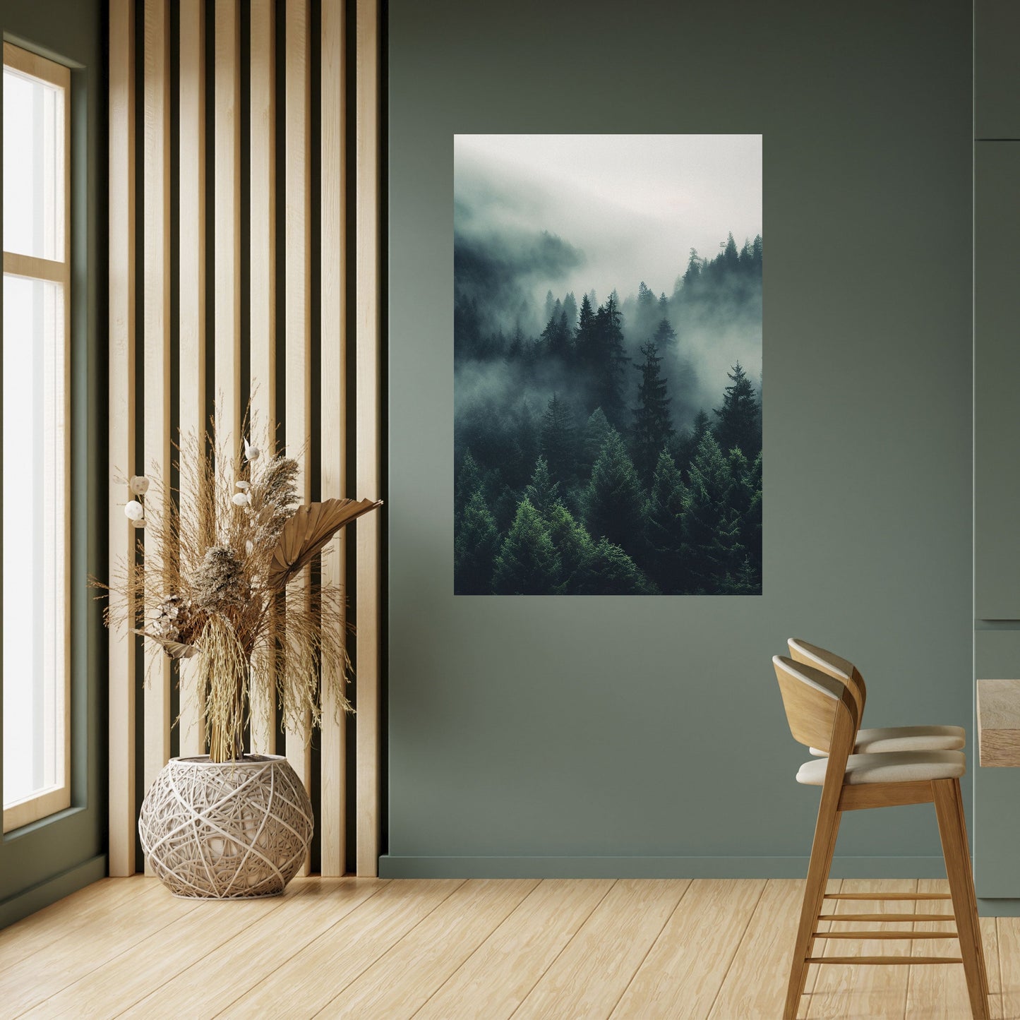Poster verticale staccabile e attaccabile SUSSURRI DELLA FORESTA MISTICA