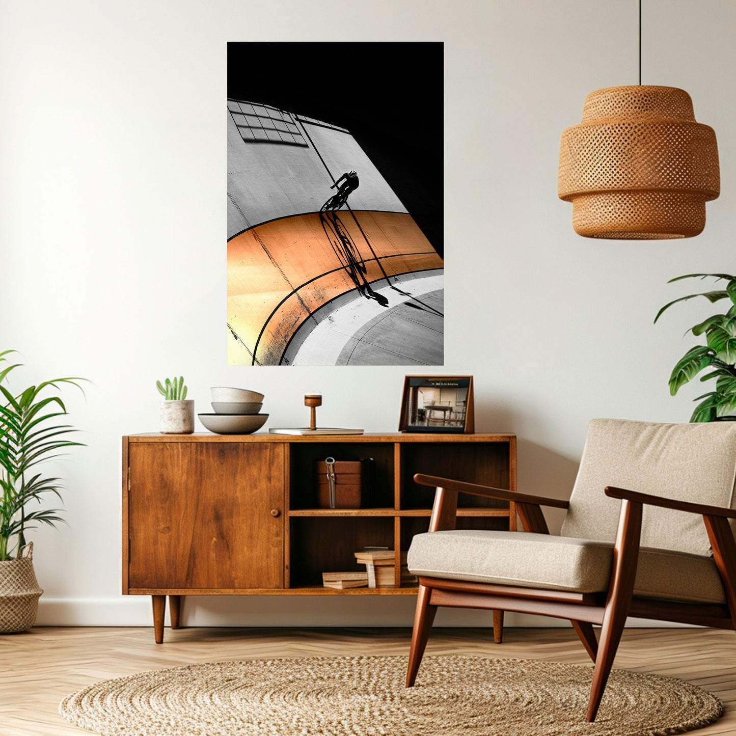 Poster verticale staccabile e attaccabile ORANGE ARC AMBIENCE