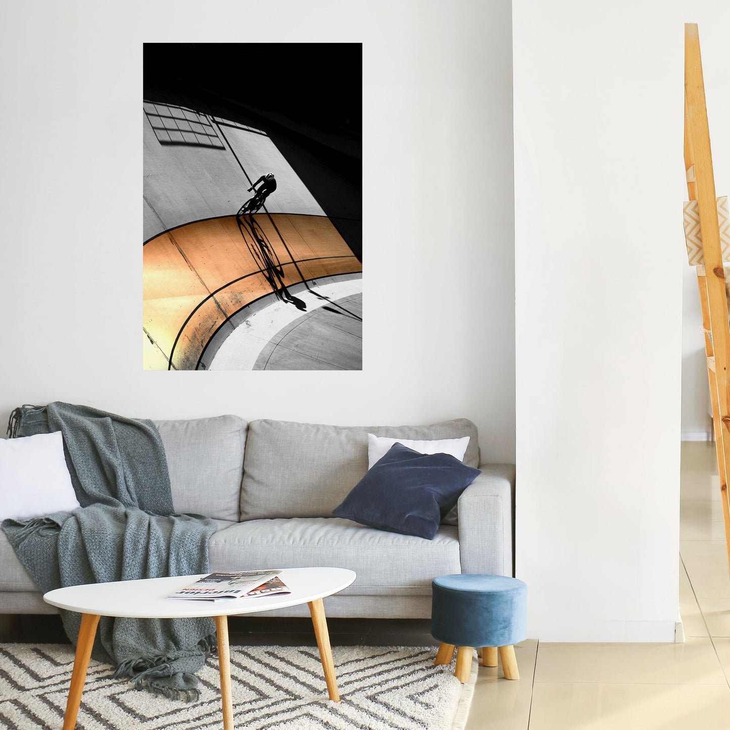 Poster verticale staccabile e attaccabile ORANGE ARC AMBIENCE