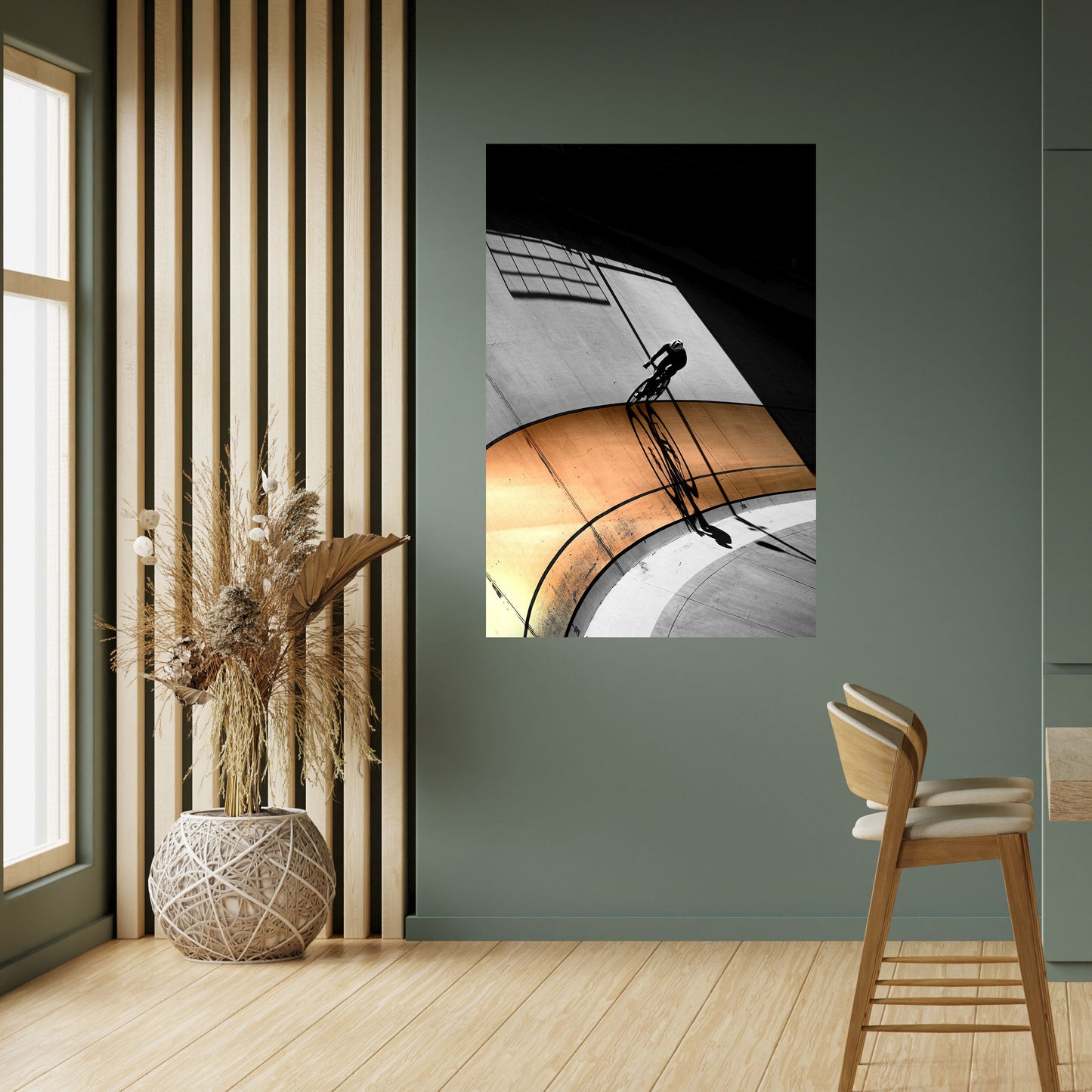 Poster verticale staccabile e attaccabile ORANGE ARC AMBIENCE