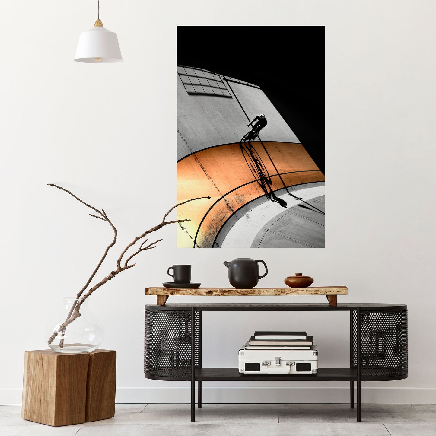 Poster verticale staccabile e attaccabile ORANGE ARC AMBIENCE