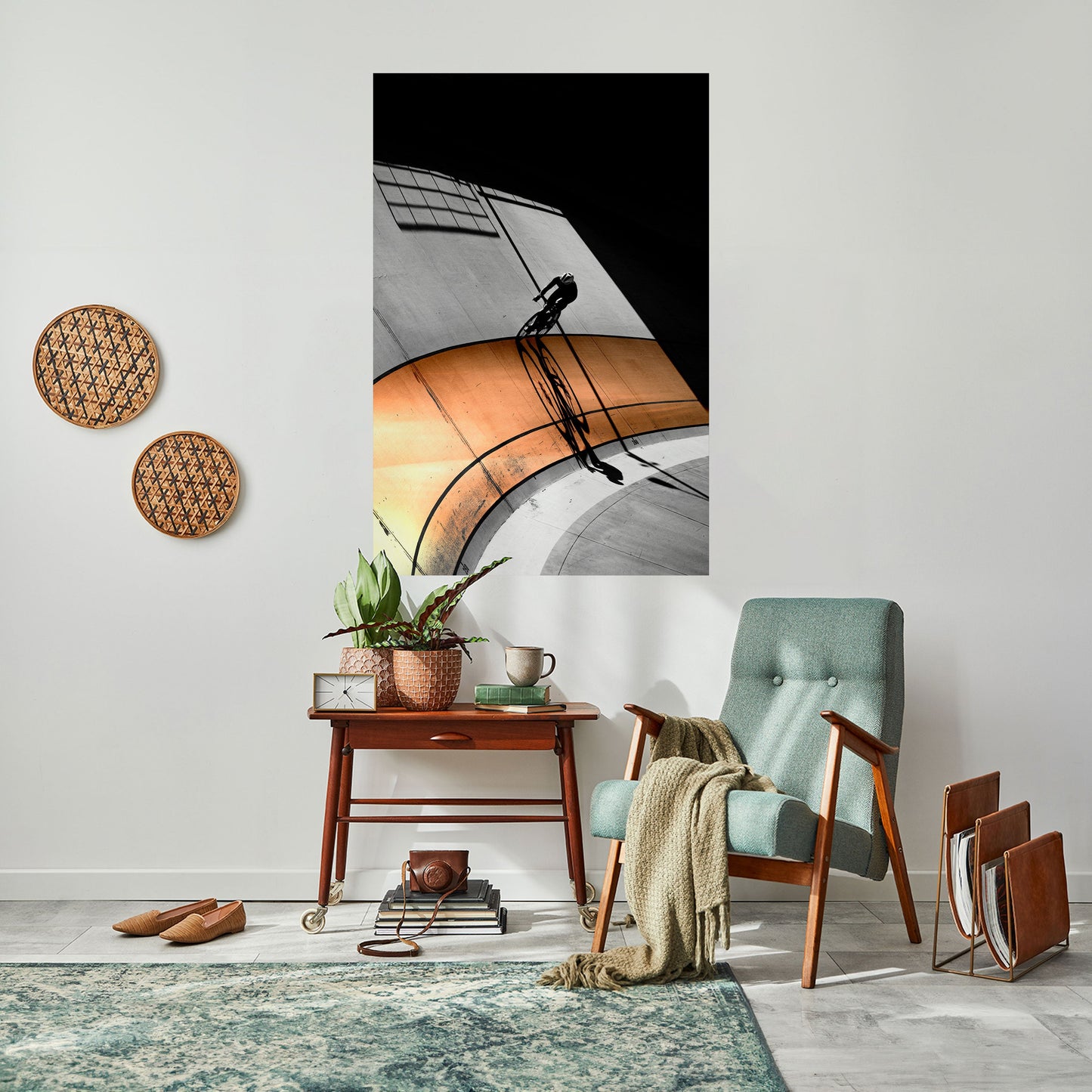 Poster verticale staccabile e attaccabile ORANGE ARC AMBIENCE