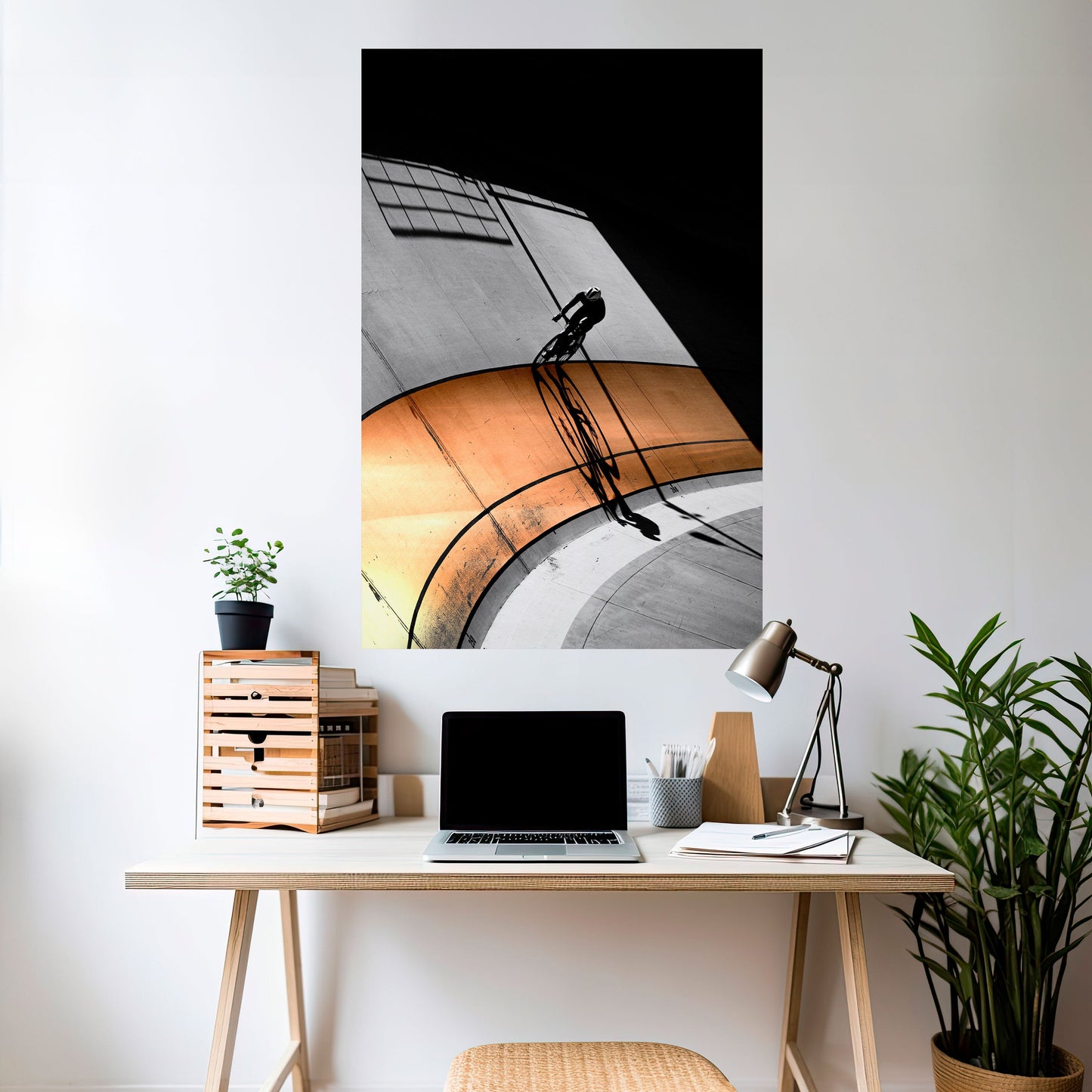 Poster verticale staccabile e attaccabile ORANGE ARC AMBIENCE