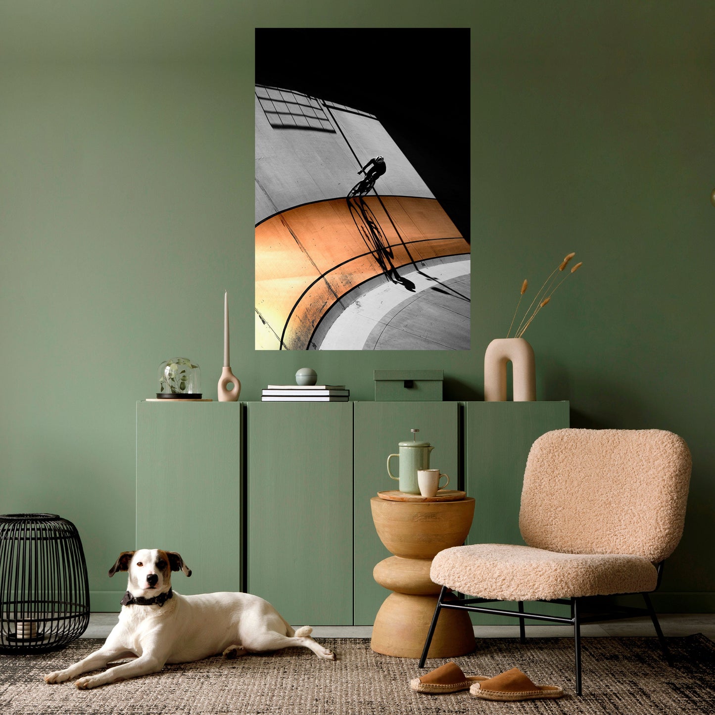 Poster verticale staccabile e attaccabile ORANGE ARC AMBIENCE