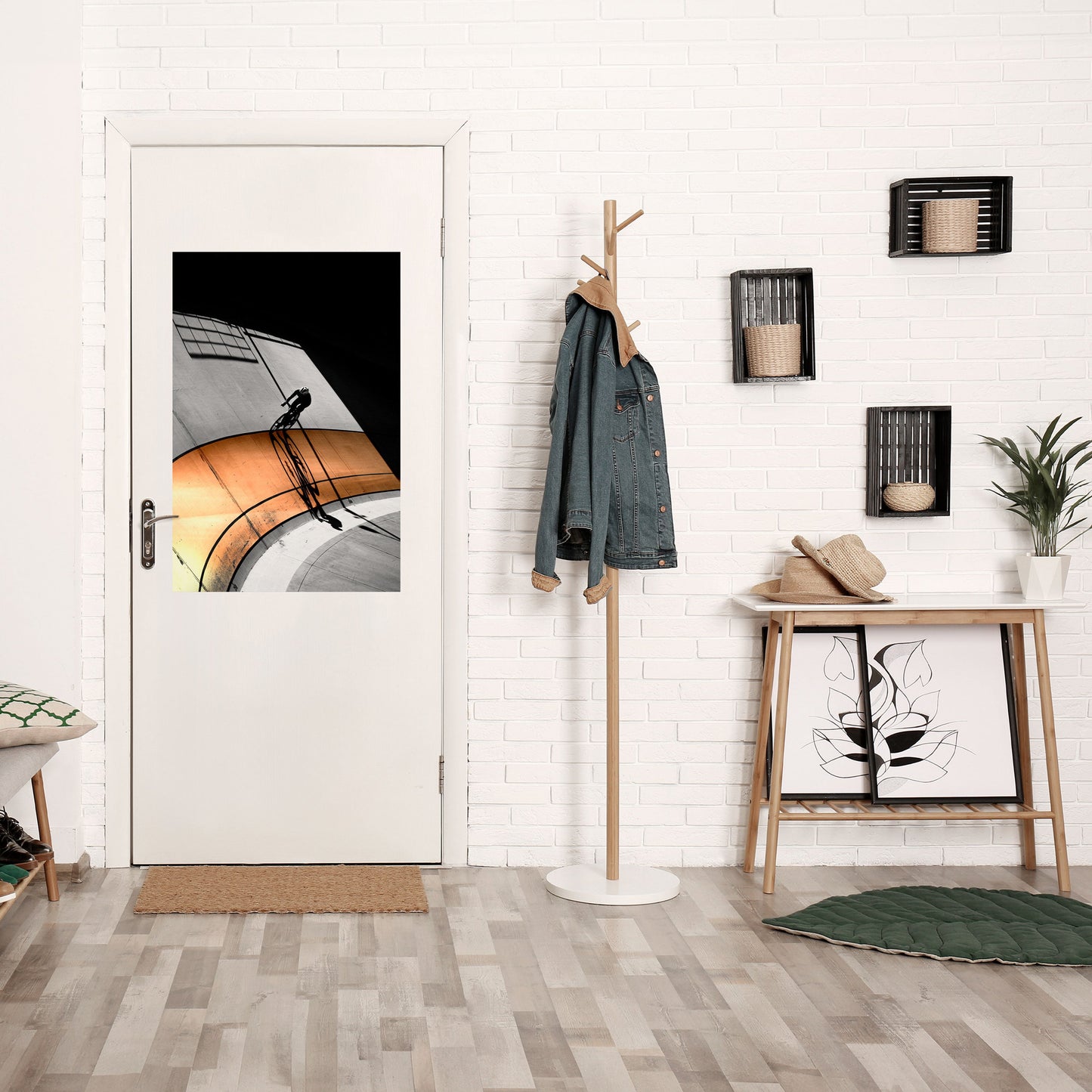 Poster verticale staccabile e attaccabile ORANGE ARC AMBIENCE