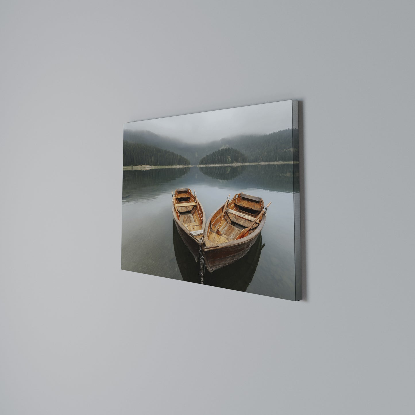 HARMONY OF BOATS Stampa su tela orizzontale