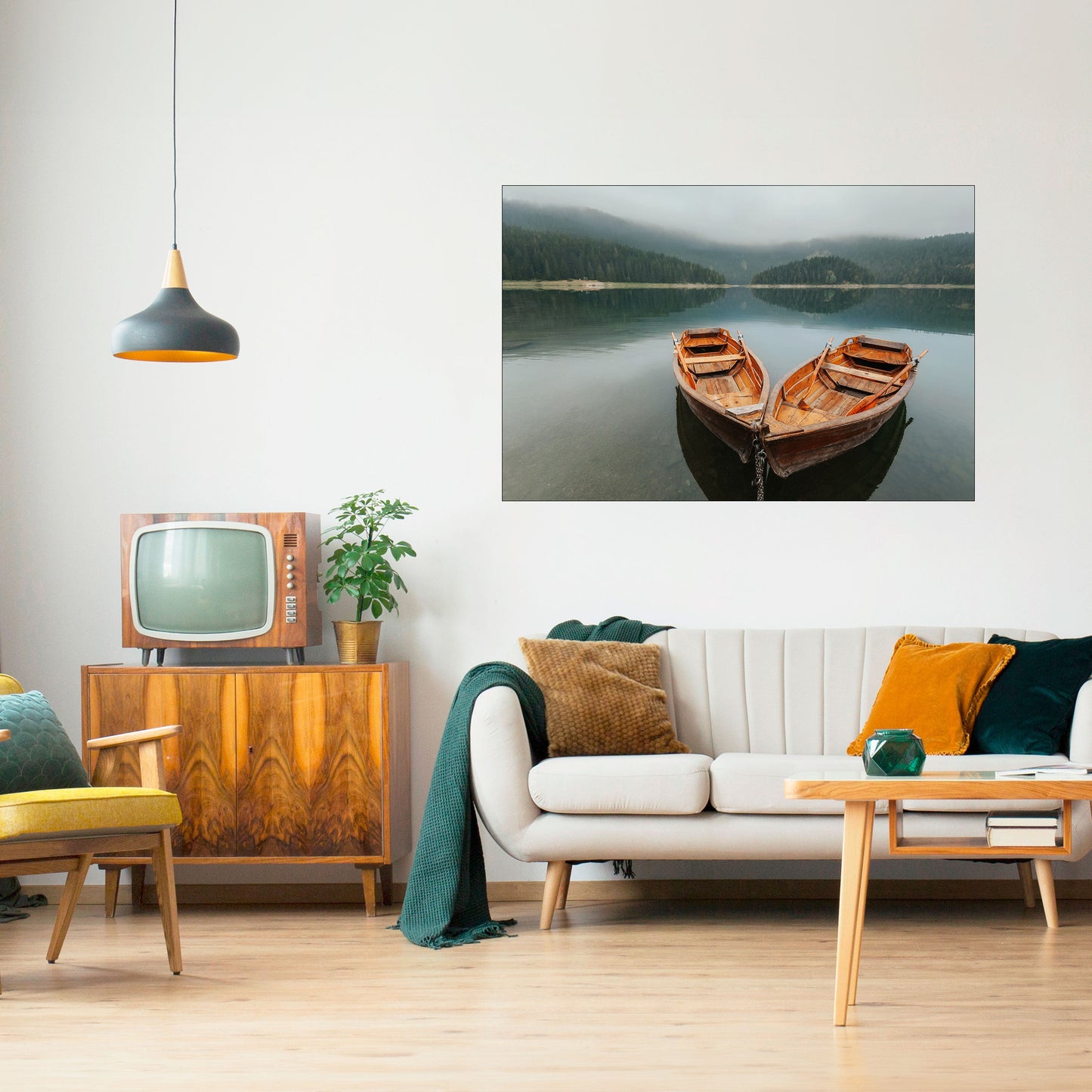 Poster orizzontale staccabile e attaccabile HARMONY OF BOATS