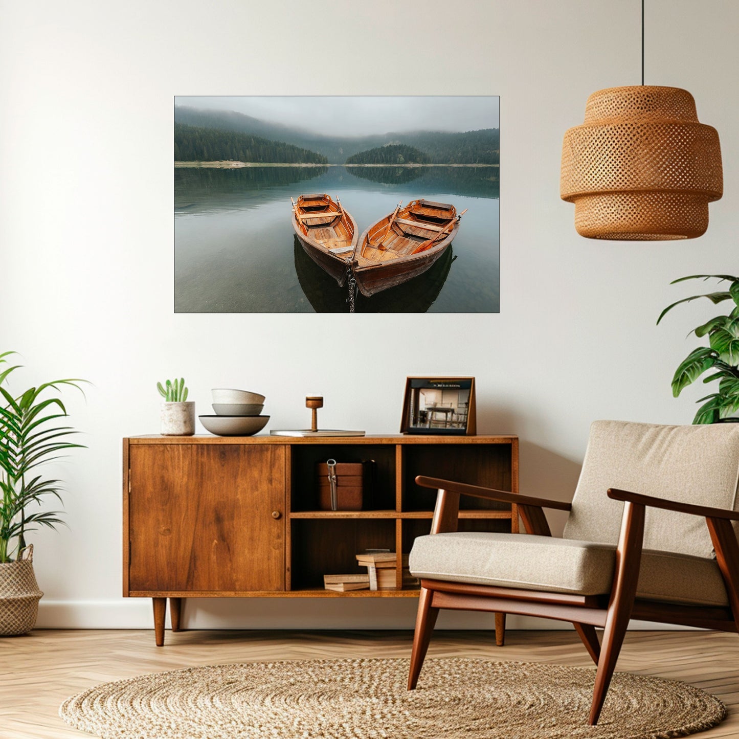 Poster orizzontale staccabile e attaccabile HARMONY OF BOATS