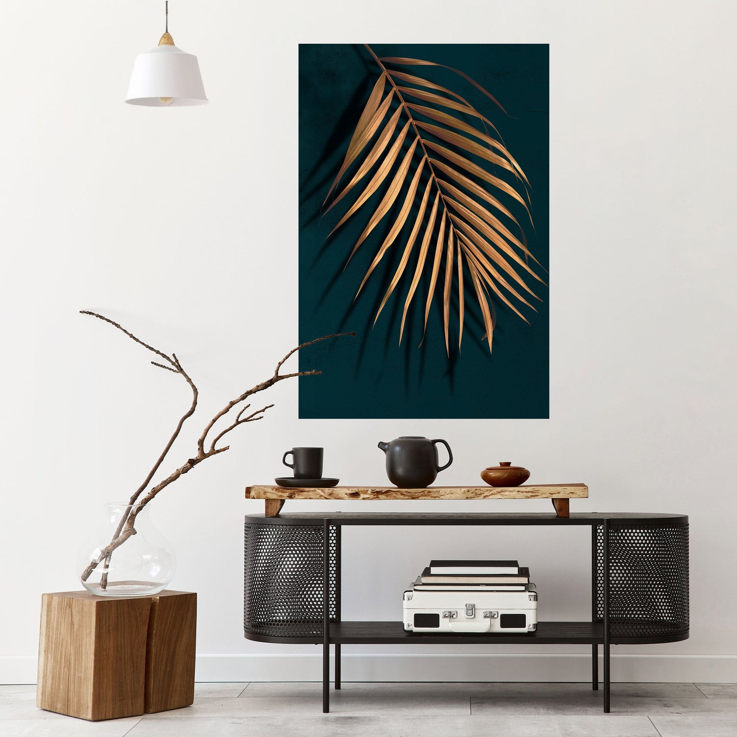 GOLDEN PALM WHISPERS Poster verticale staccabile e attaccabile
