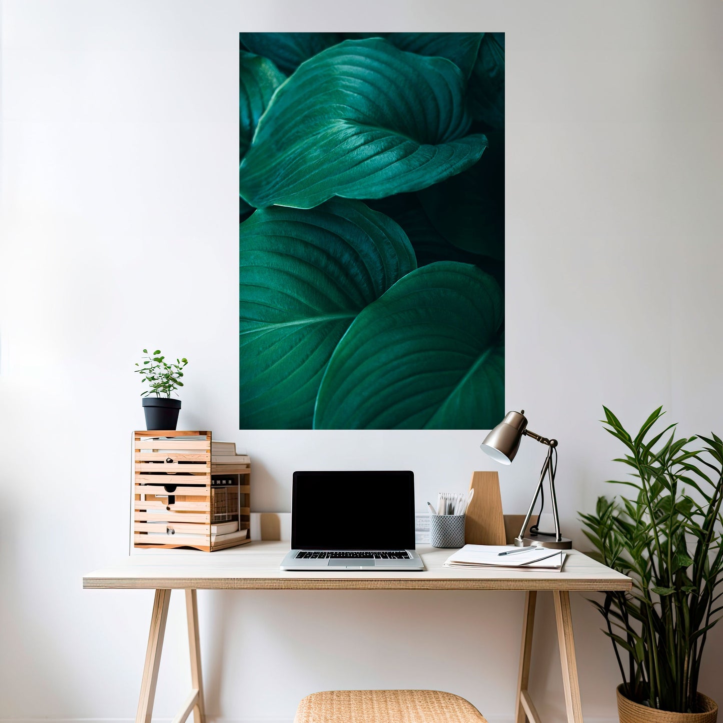 Poster verticale staccabile e attaccabile con delicate tonalità botaniche