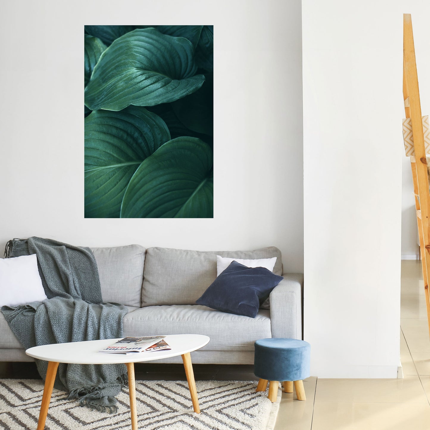 Poster verticale staccabile e attaccabile con delicate tonalità botaniche