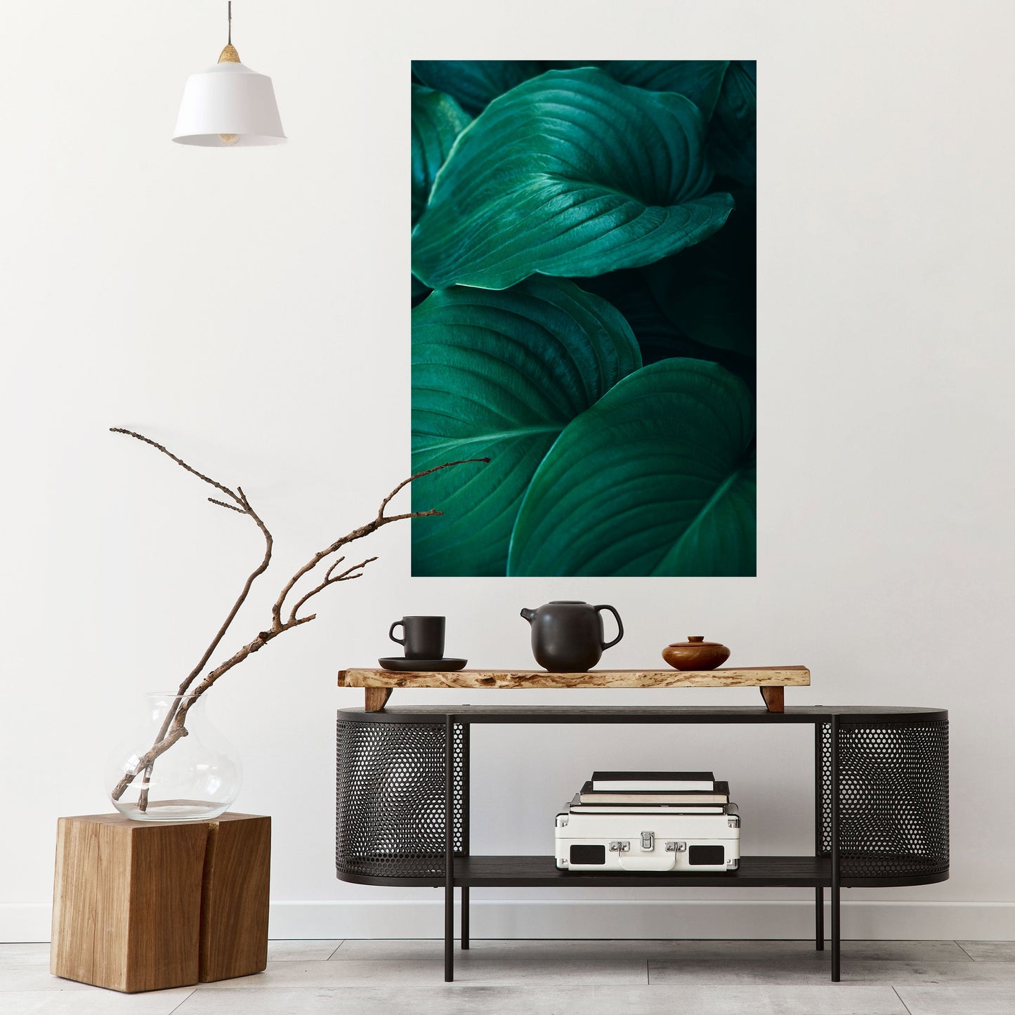 Poster verticale staccabile e attaccabile con delicate tonalità botaniche