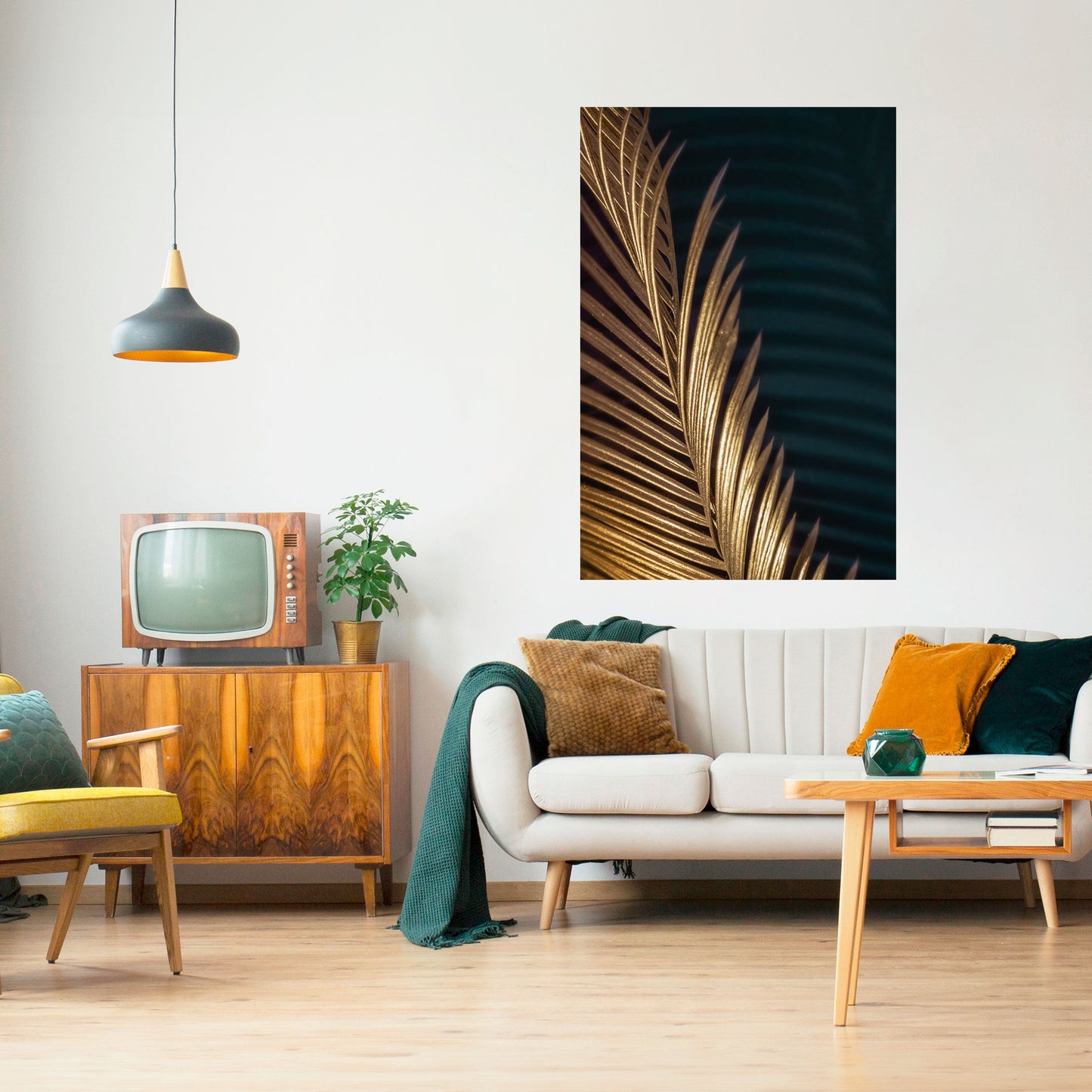 Poster verticale staccabile e attaccabile LUXE LEAF DANCE