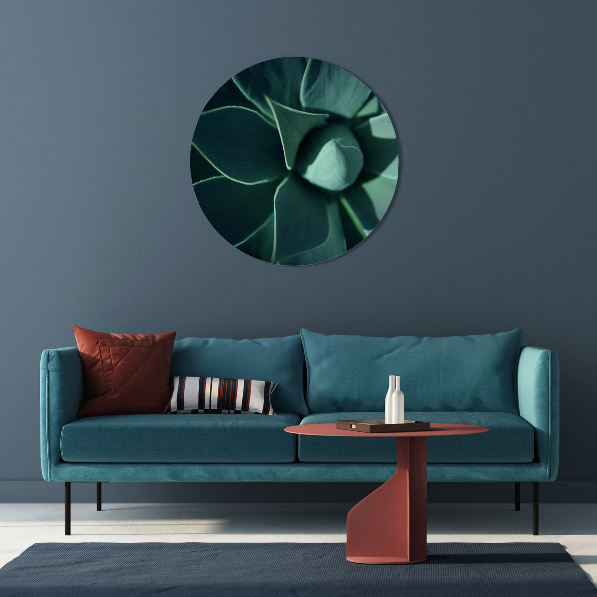 Decorazione da parete rotonda β MYSTICAL GREEN WHORL