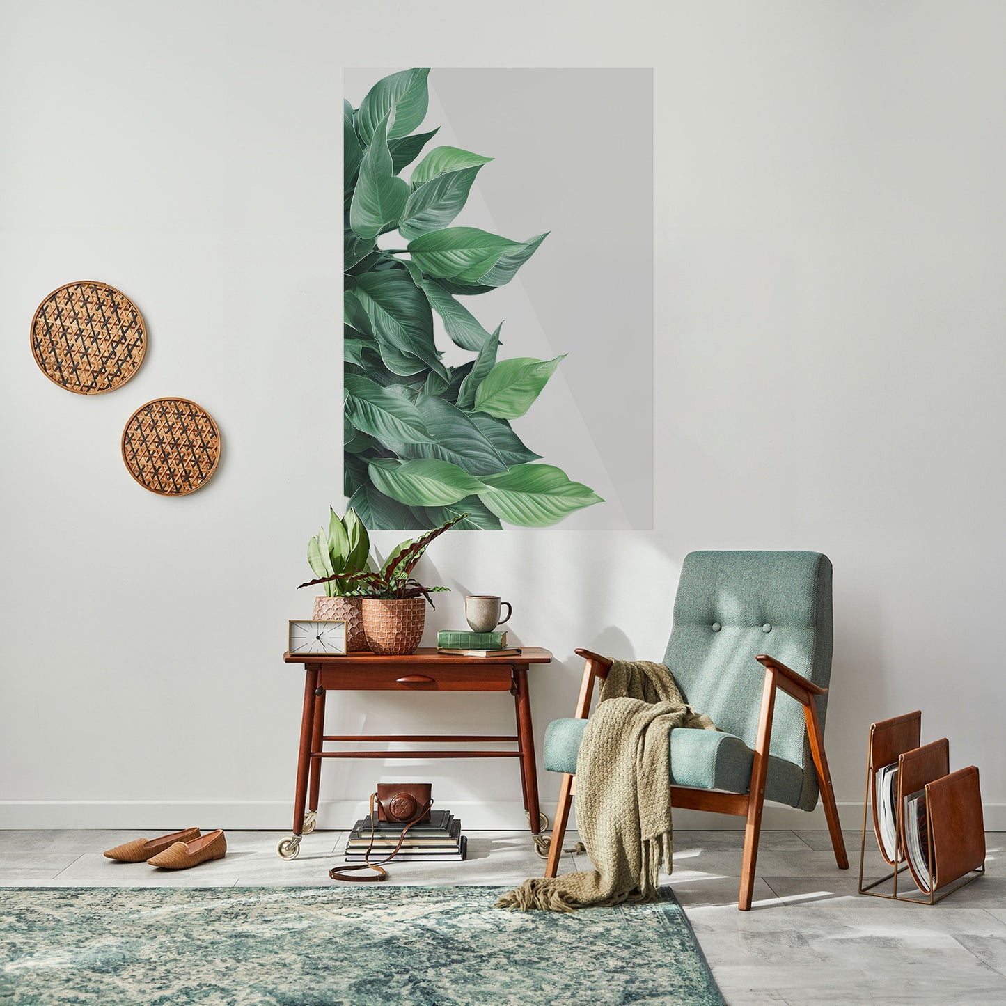 Poster verticale staccabile e attaccabile LUSH LEAFY WHIMSY