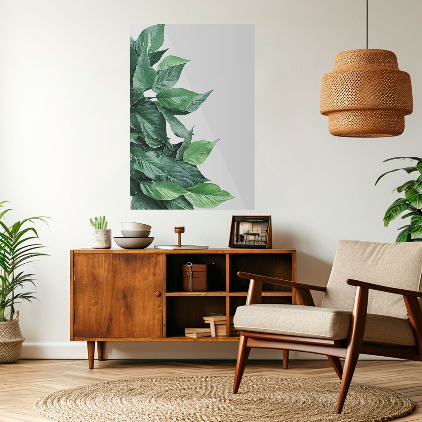 Poster verticale staccabile e attaccabile LUSH LEAFY WHIMSY