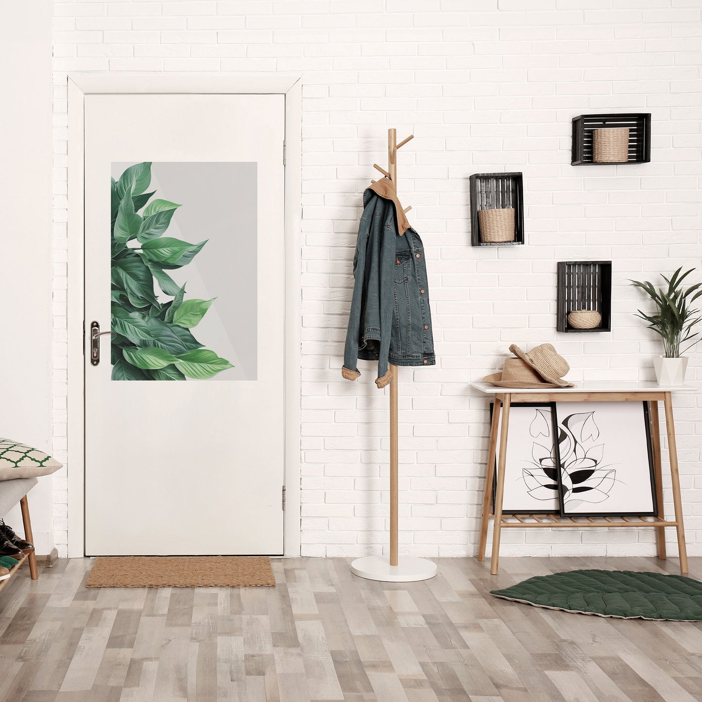 Poster verticale staccabile e attaccabile LUSH LEAFY WHIMSY