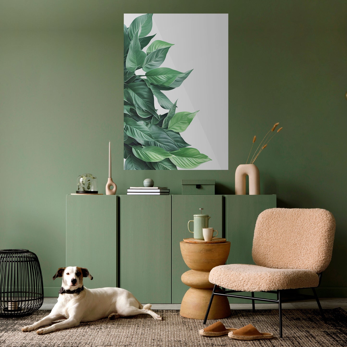 Poster verticale staccabile e attaccabile LUSH LEAFY WHIMSY