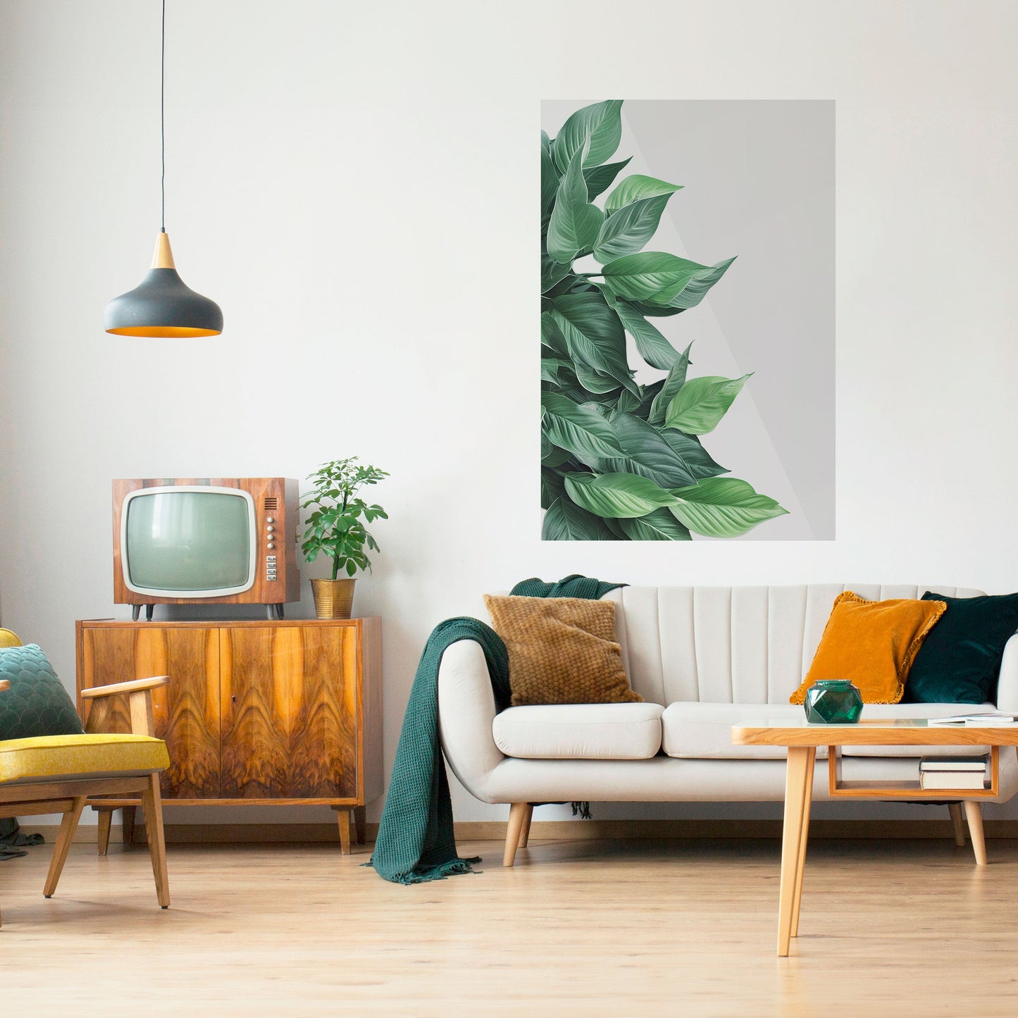 Poster verticale staccabile e attaccabile LUSH LEAFY WHIMSY