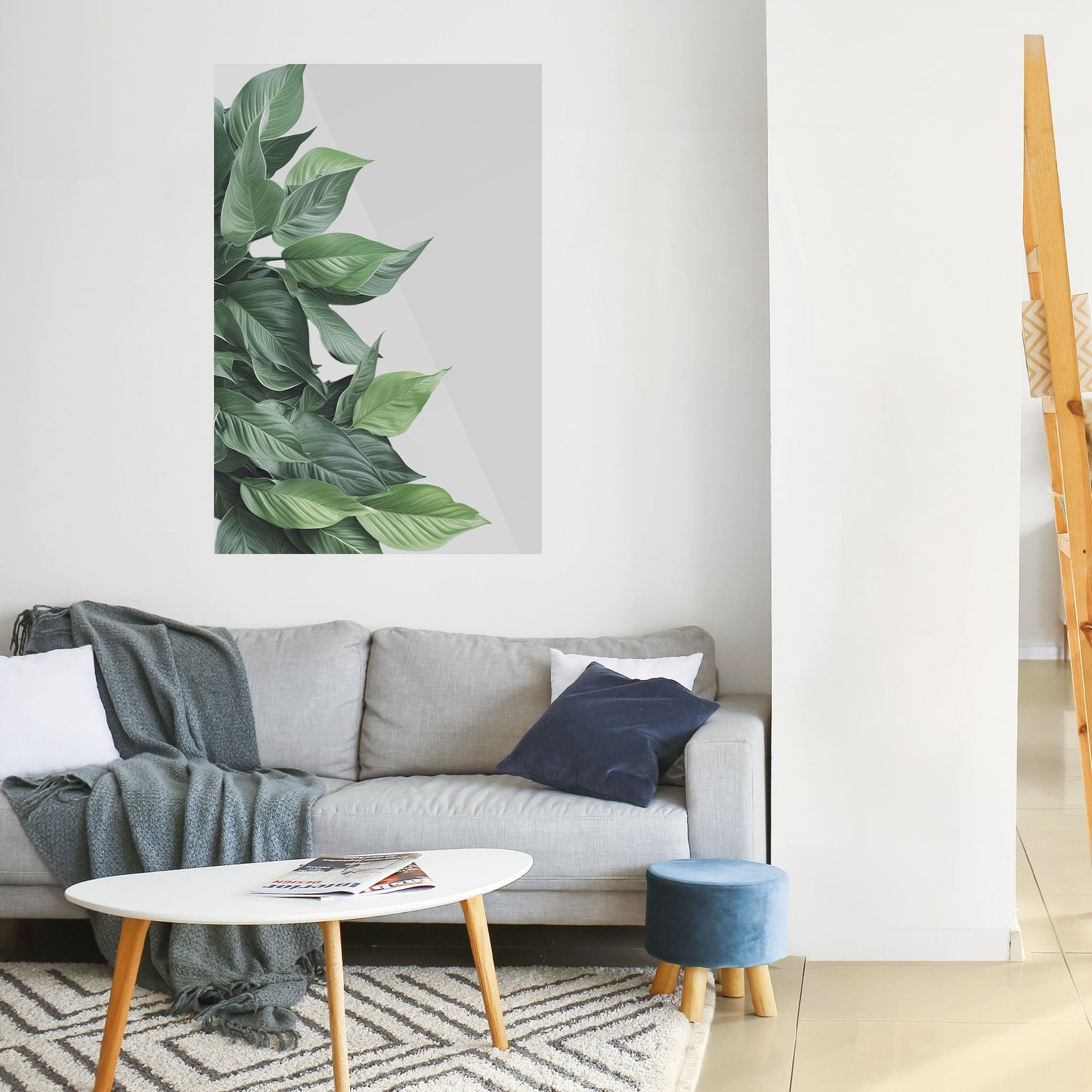 Poster verticale staccabile e attaccabile LUSH LEAFY WHIMSY