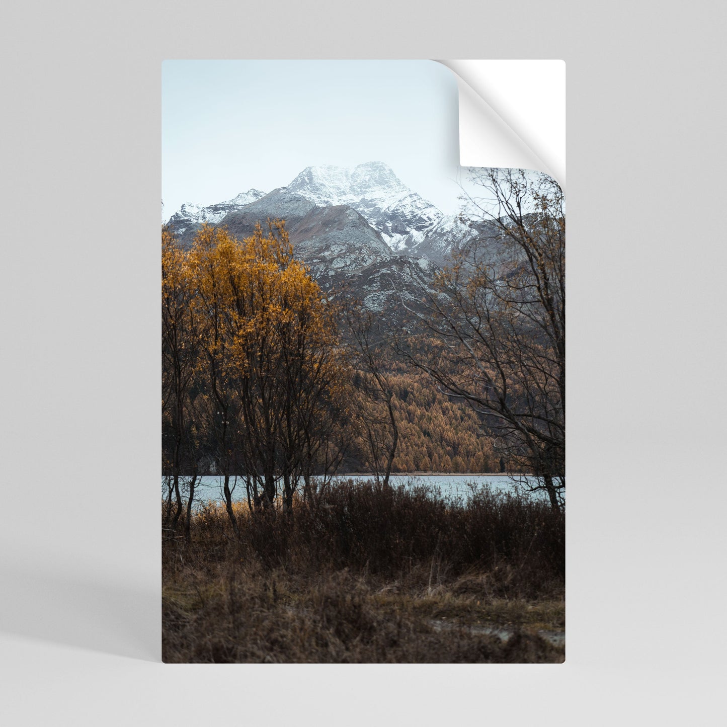 Poster verticale staccabile e attaccabile "ABBRACCIO SILENZIOSO D'AUTUNNO"