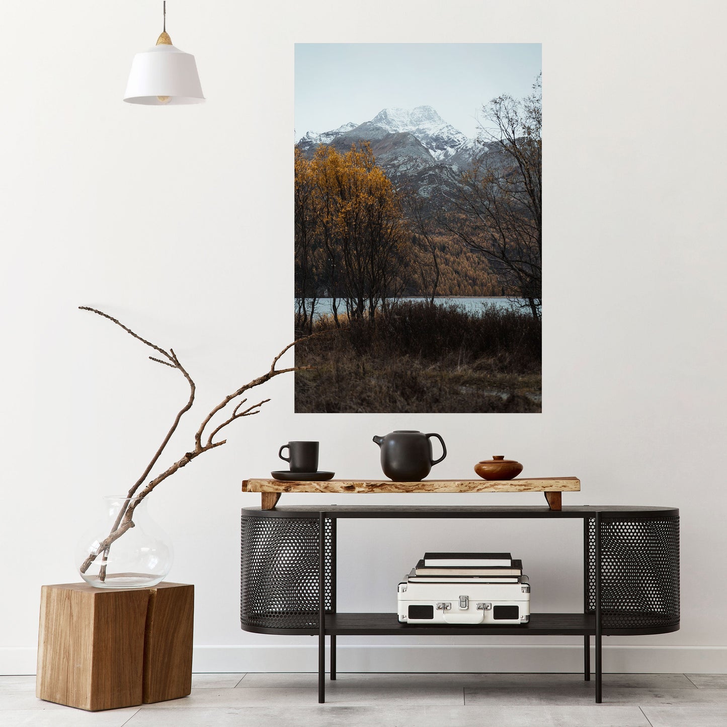 Poster verticale staccabile e attaccabile "ABBRACCIO SILENZIOSO D'AUTUNNO"