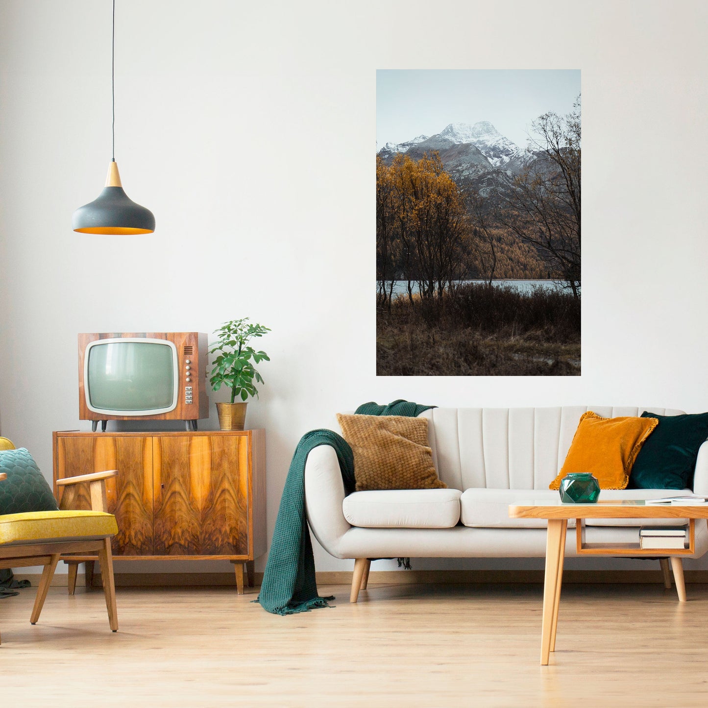 Poster verticale staccabile e attaccabile "ABBRACCIO SILENZIOSO D'AUTUNNO"