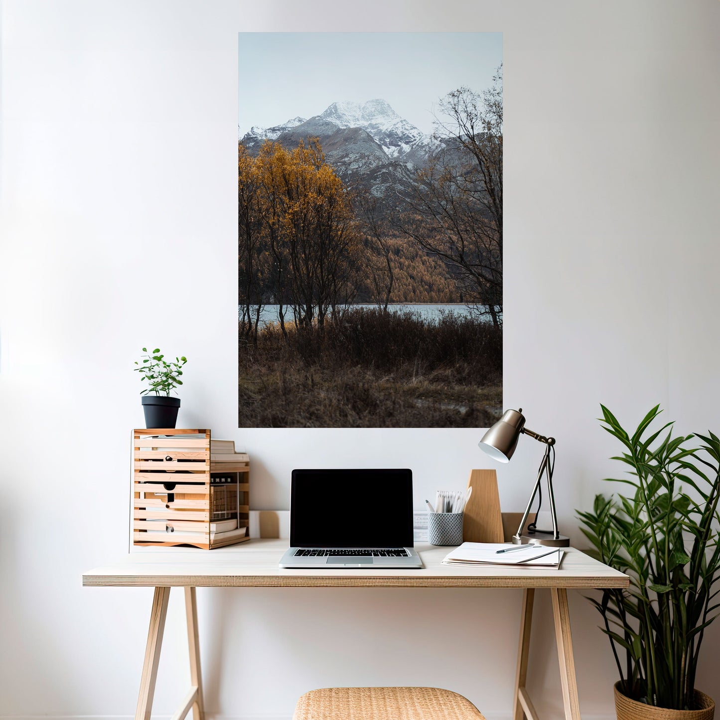Poster verticale staccabile e attaccabile "ABBRACCIO SILENZIOSO D'AUTUNNO"