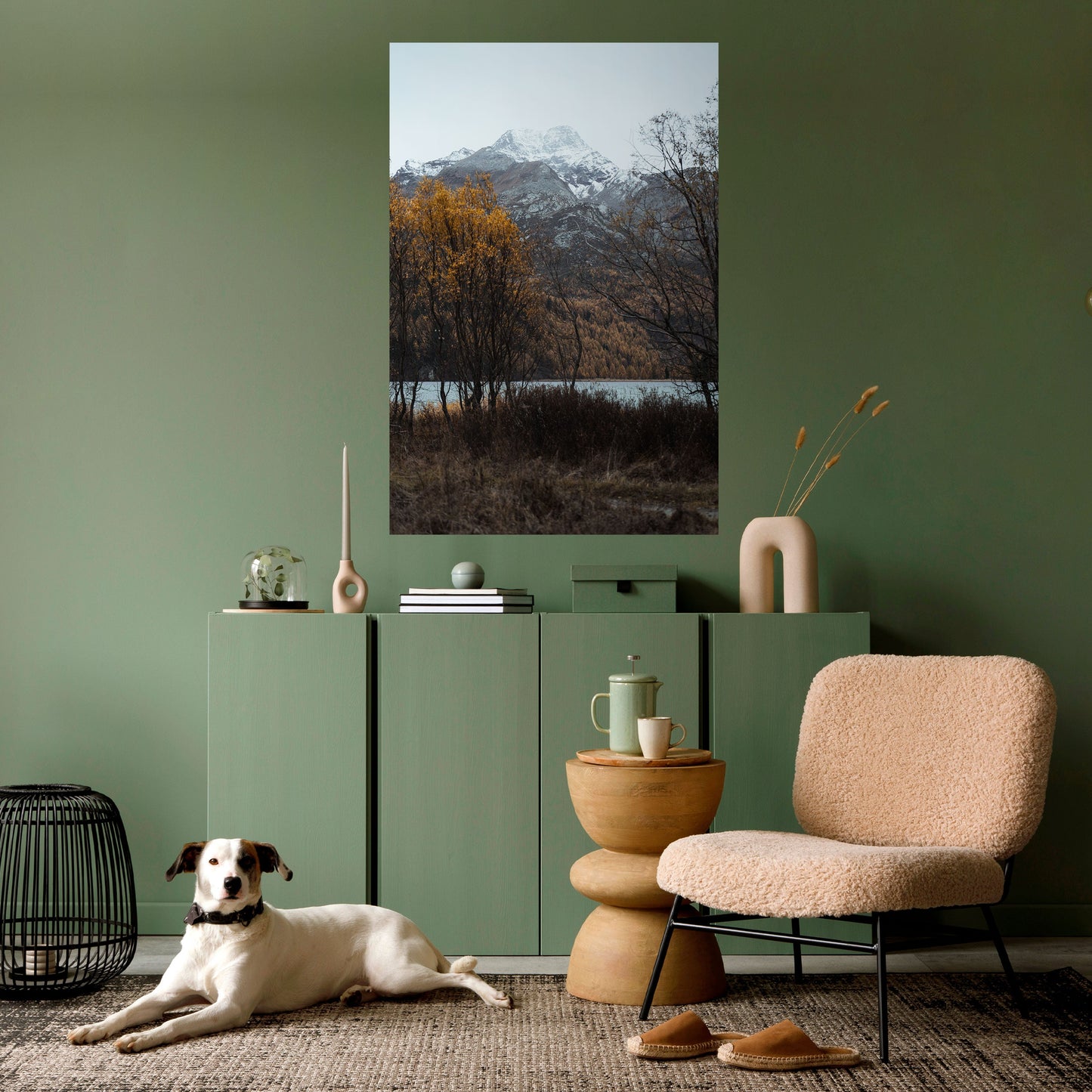 Poster verticale staccabile e attaccabile "ABBRACCIO SILENZIOSO D'AUTUNNO"