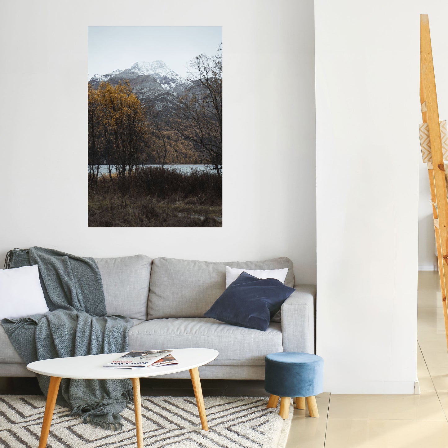 Poster verticale staccabile e attaccabile "ABBRACCIO SILENZIOSO D'AUTUNNO"