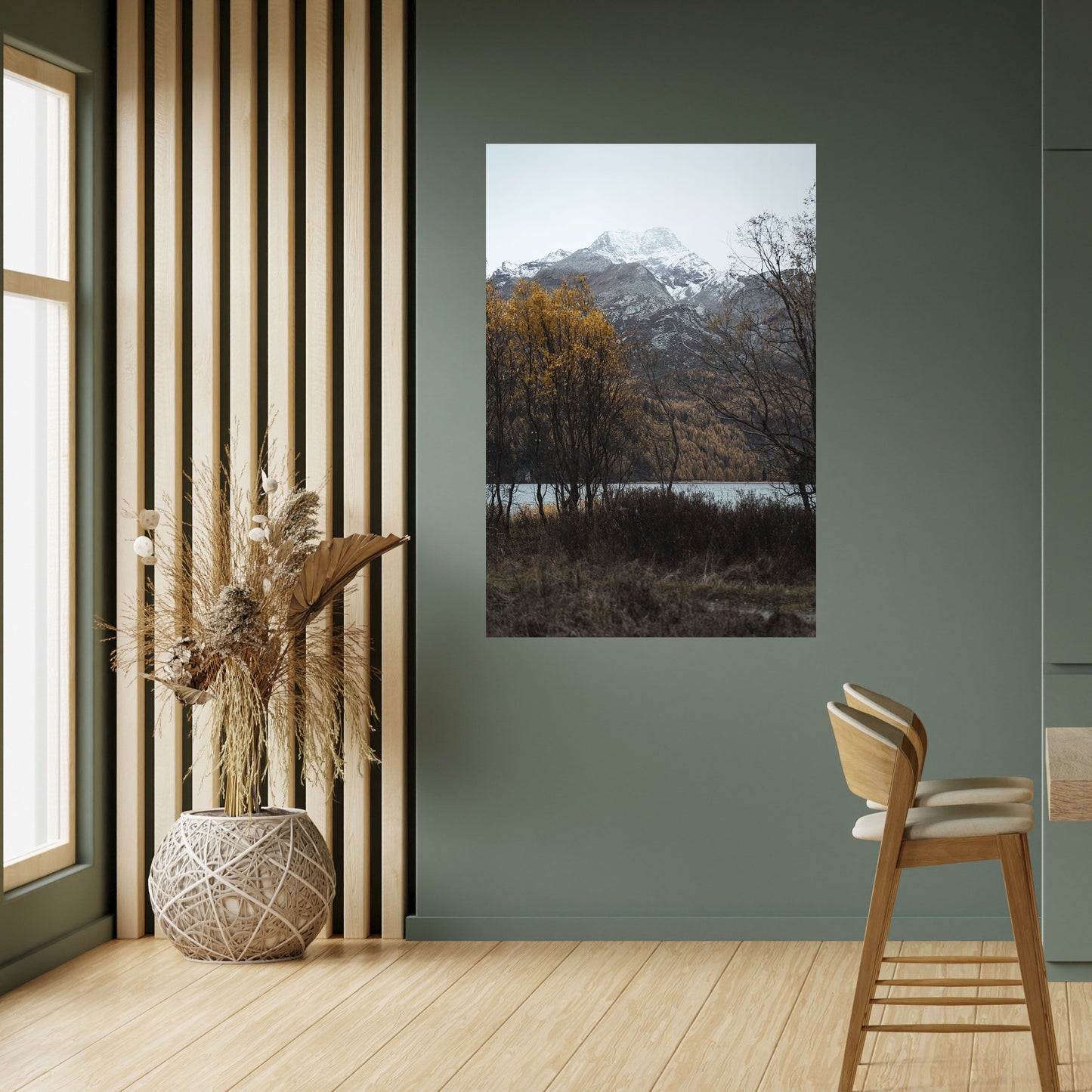 Poster verticale staccabile e attaccabile "ABBRACCIO SILENZIOSO D'AUTUNNO"