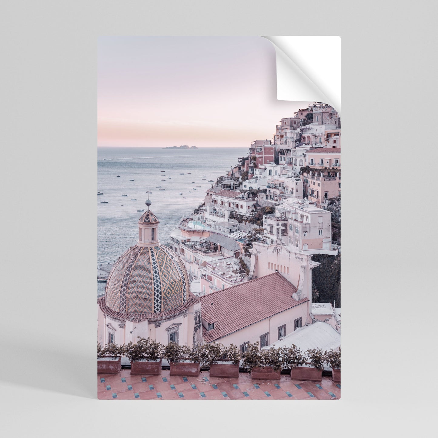 Poster verticale staccabile e attaccabile "PAESAGGIO DA SOGNO MEDITERRANEO"