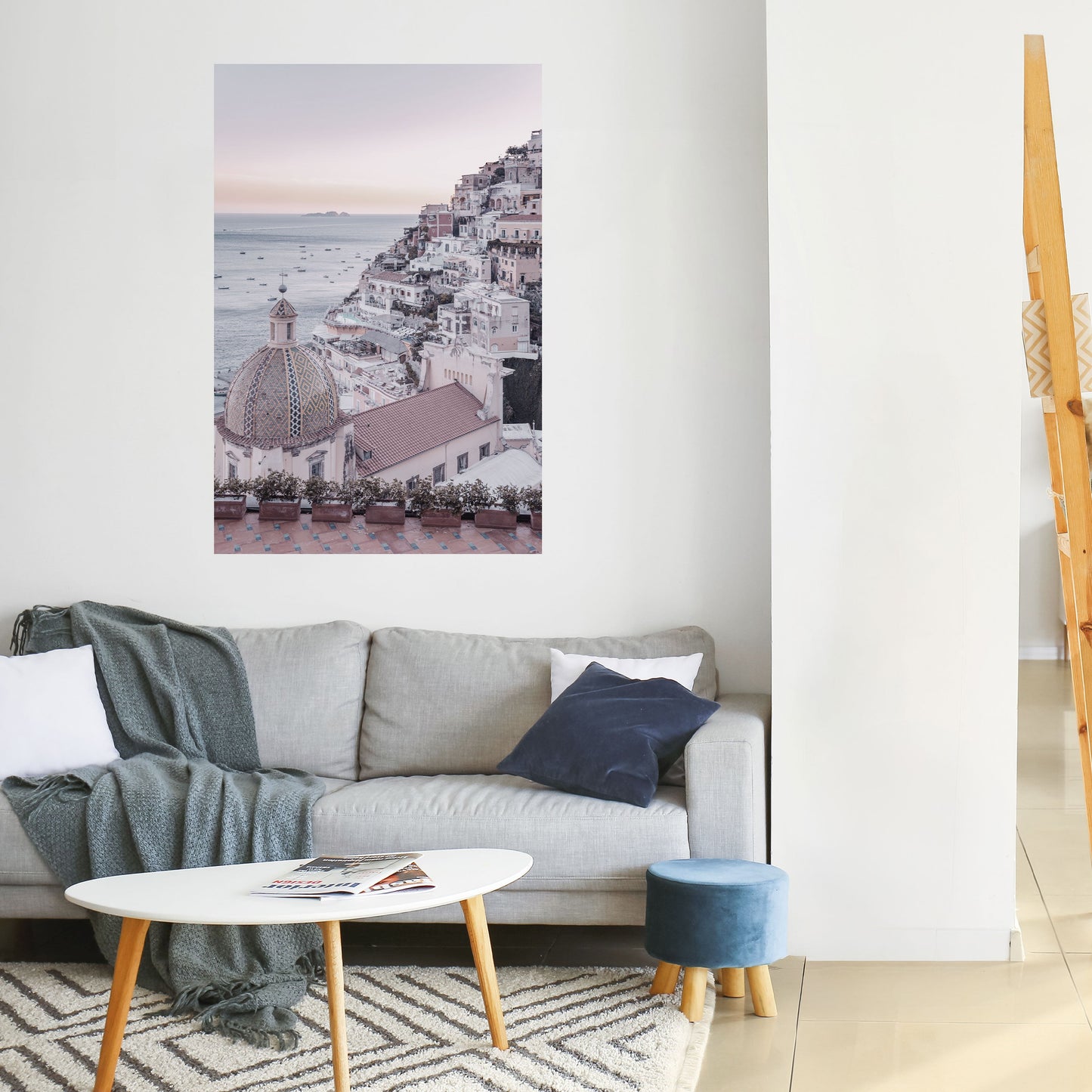 Poster verticale staccabile e attaccabile "PAESAGGIO DA SOGNO MEDITERRANEO"