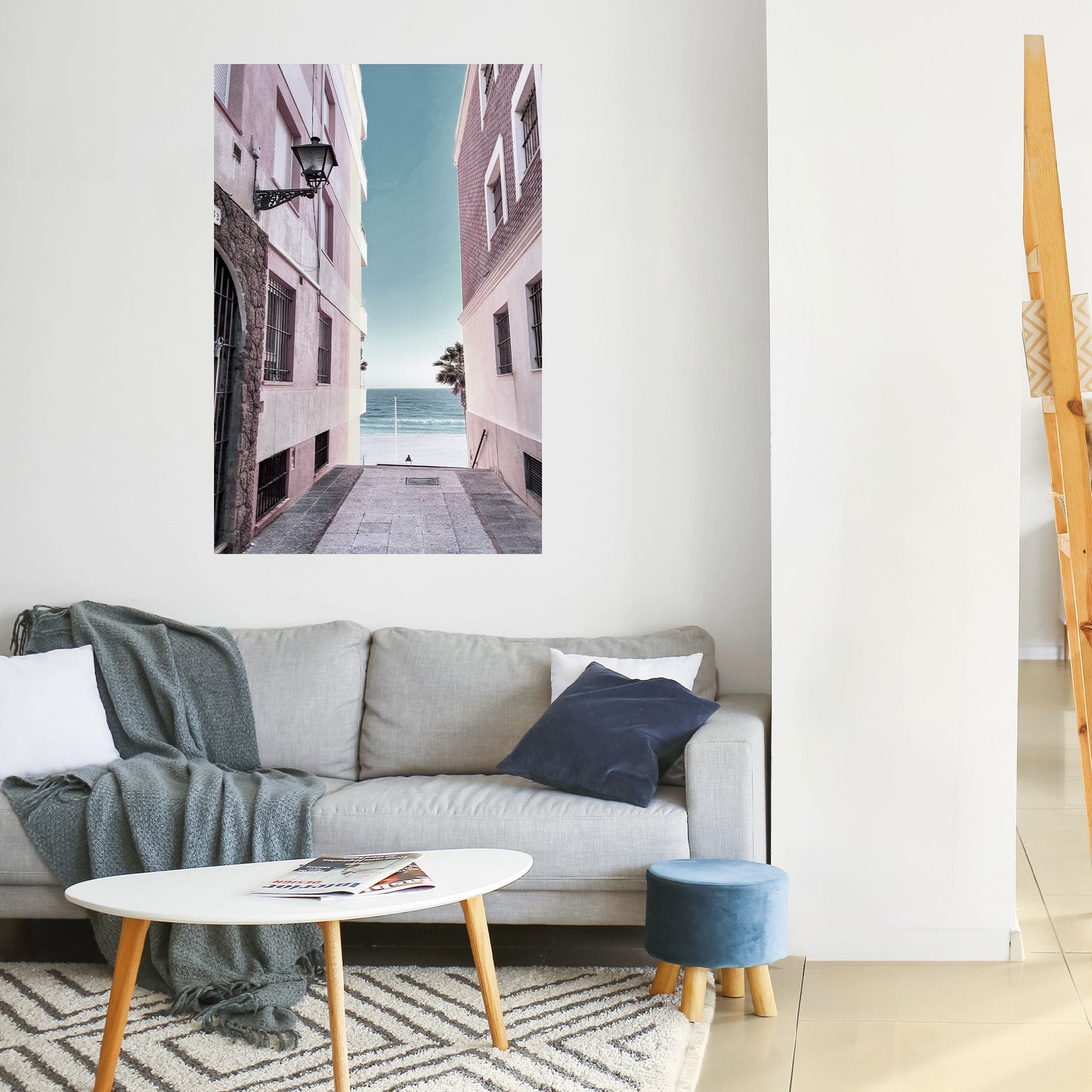 Poster verticale staccabile e attaccabile OCEAN'S WHISPER PATH