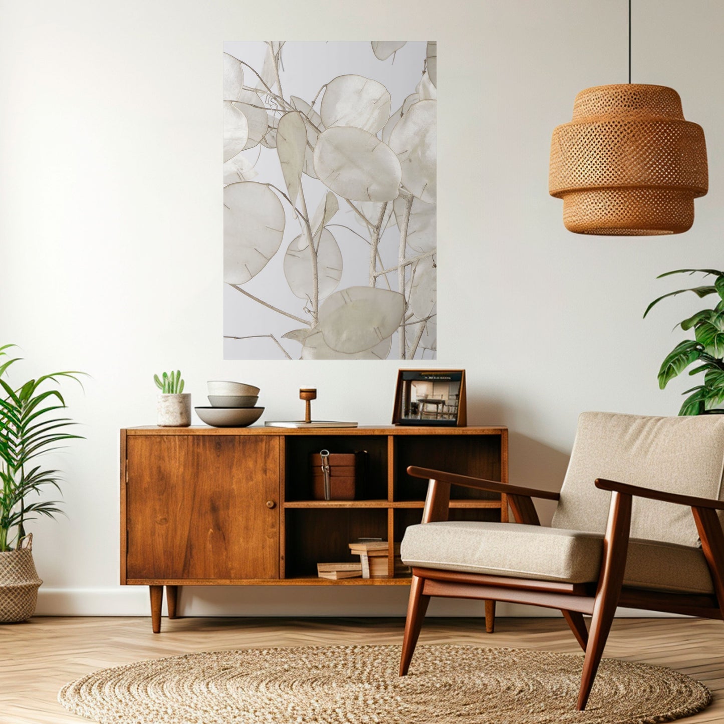 Poster verticale staccabile e attaccabile SILKY FOLIAGE WHISPERS